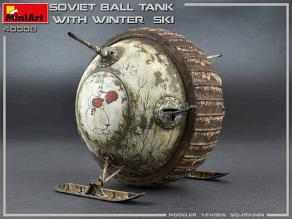 MiniArt 1/35 Military - Soviet Ball Tank w/ Winter Ski, Int Kit - 40008