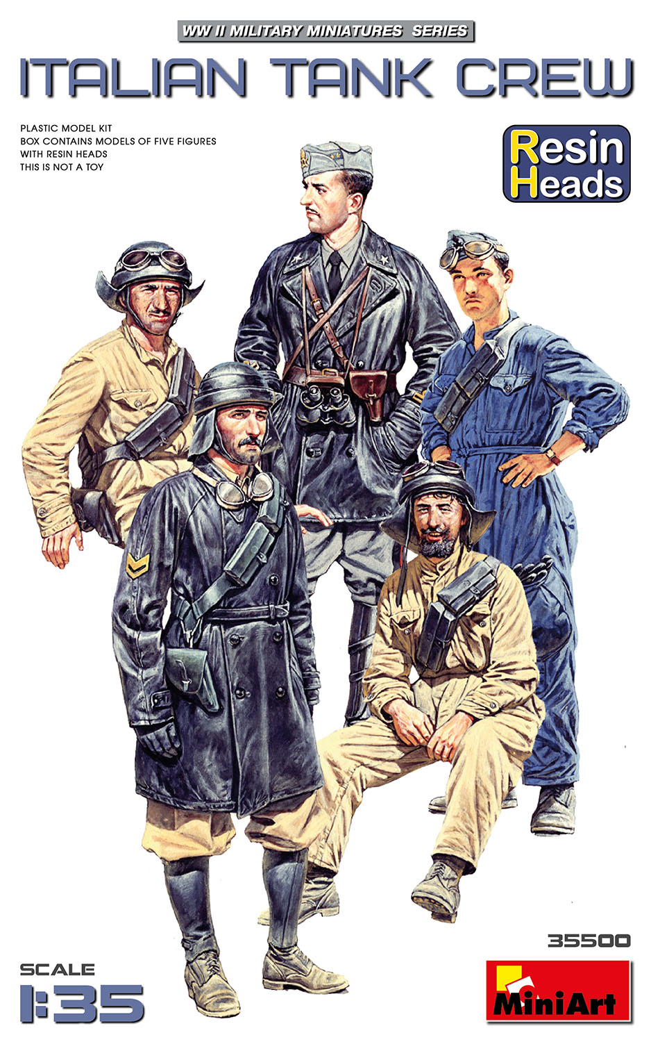 MiniArt Italian Tank Crew with Resin Heads - 35500 box art
