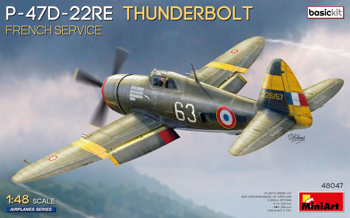 MiniArt P-47D-22E Thunderbolt French, Basic Kit - 48047 box art