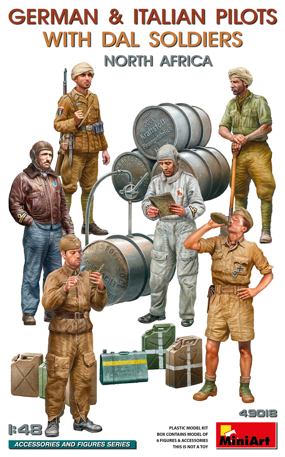 MiniArt German/ Italia Pilots w/ DAL Soldiers - 49018 box art