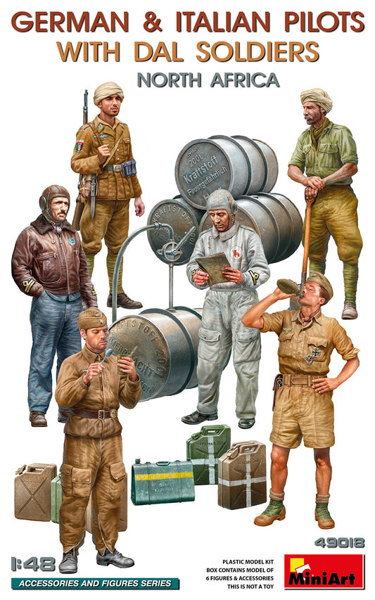 MiniArt German/ Italia Pilots w/ DAL Soldiers - 49018 box art