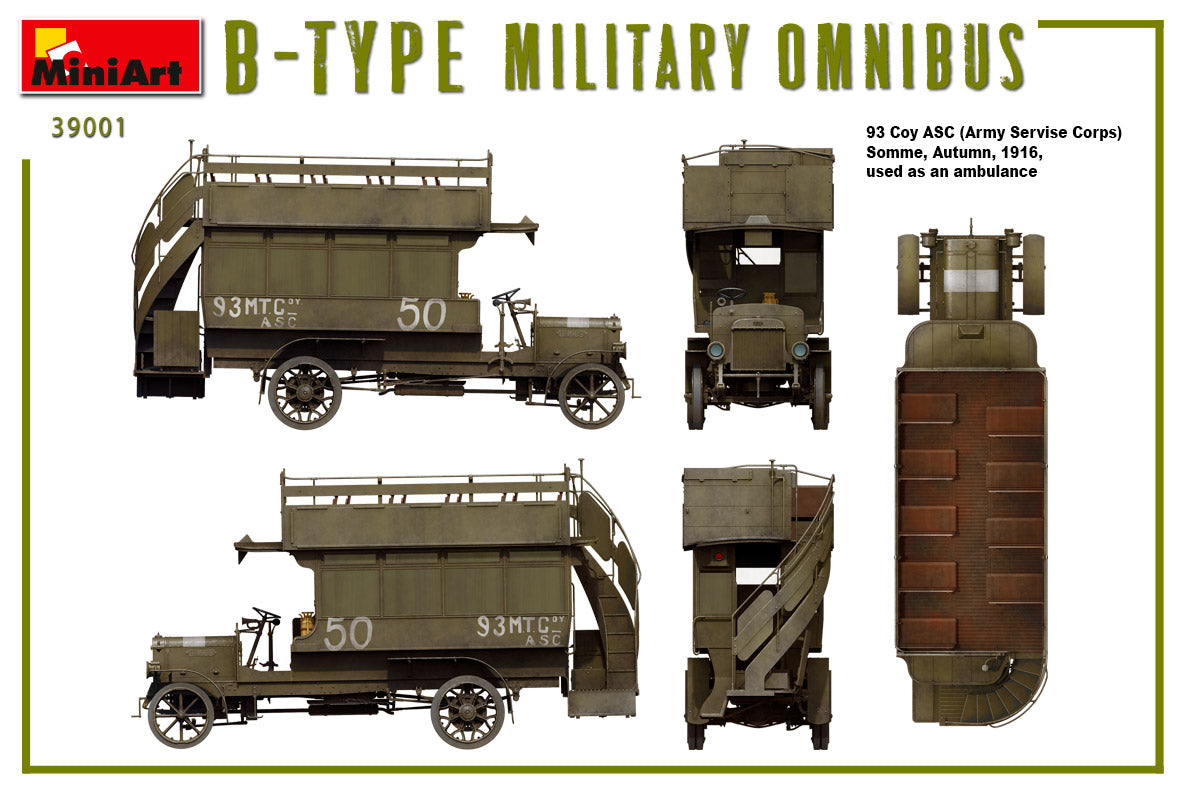 MiniArt 1/35 Military - B-Type Military Omnibus - 39001