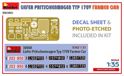 MiniArt 1/35 Military - Liefer Typ 170V Pritschenwagen Farmer Car - 38060