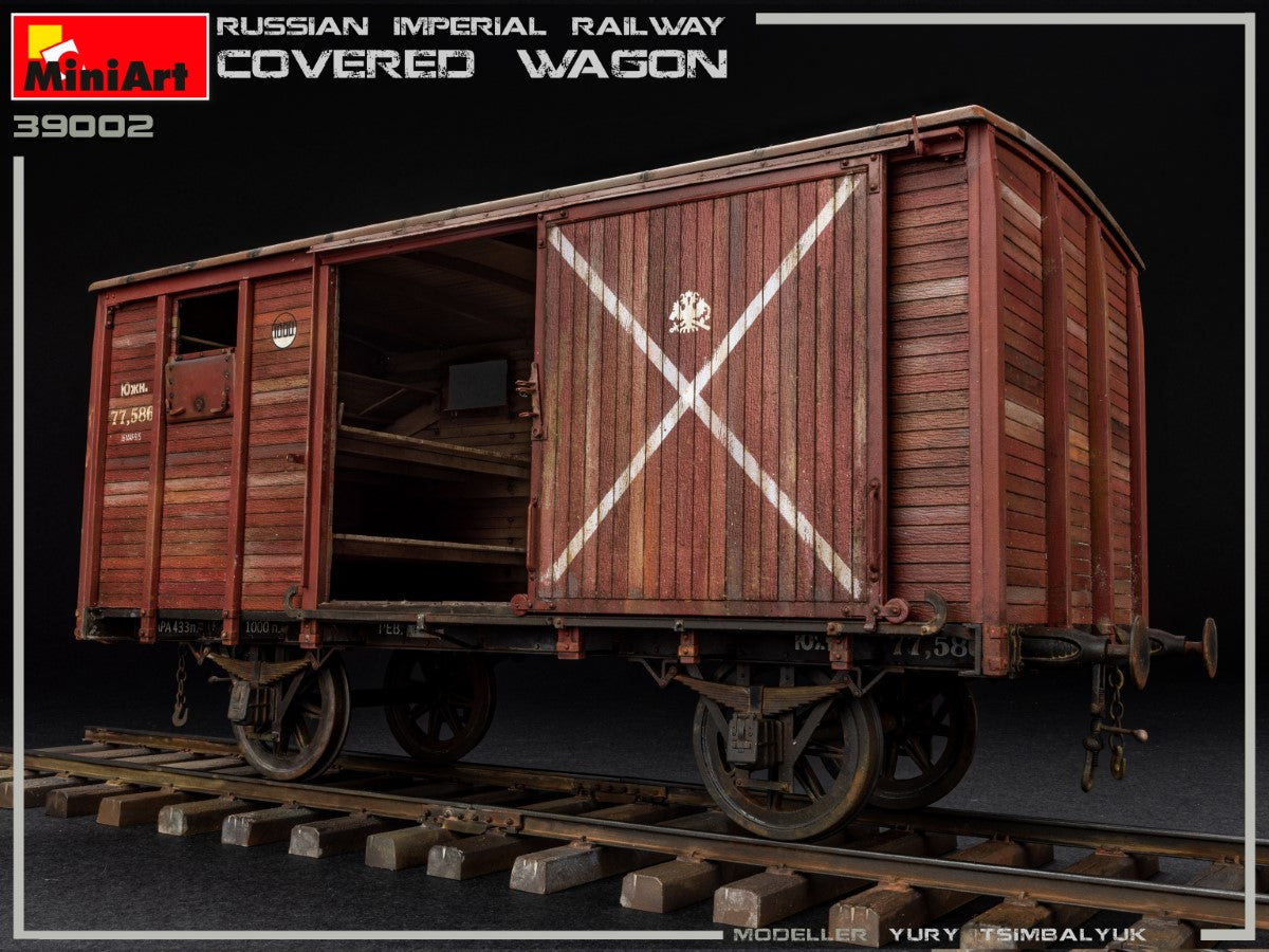 MiniArt 1/35 Accessories - Russian Imperial Railway Covered Wagon - 39002