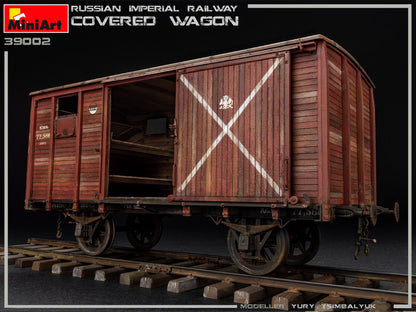 MiniArt 1/35 Accessories - Russian Imperial Railway Covered Wagon - 39002