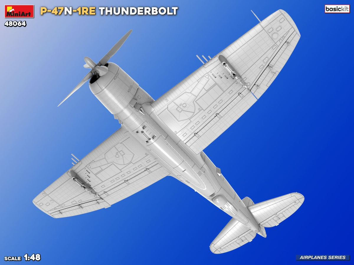 MiniArt 1/48 Aircraft - P-47N-1RE Thunderbolt Basic Kit - 48064