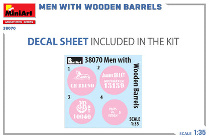 MiniArt 1/35 Military - Men with Wooden Barrels - 38070