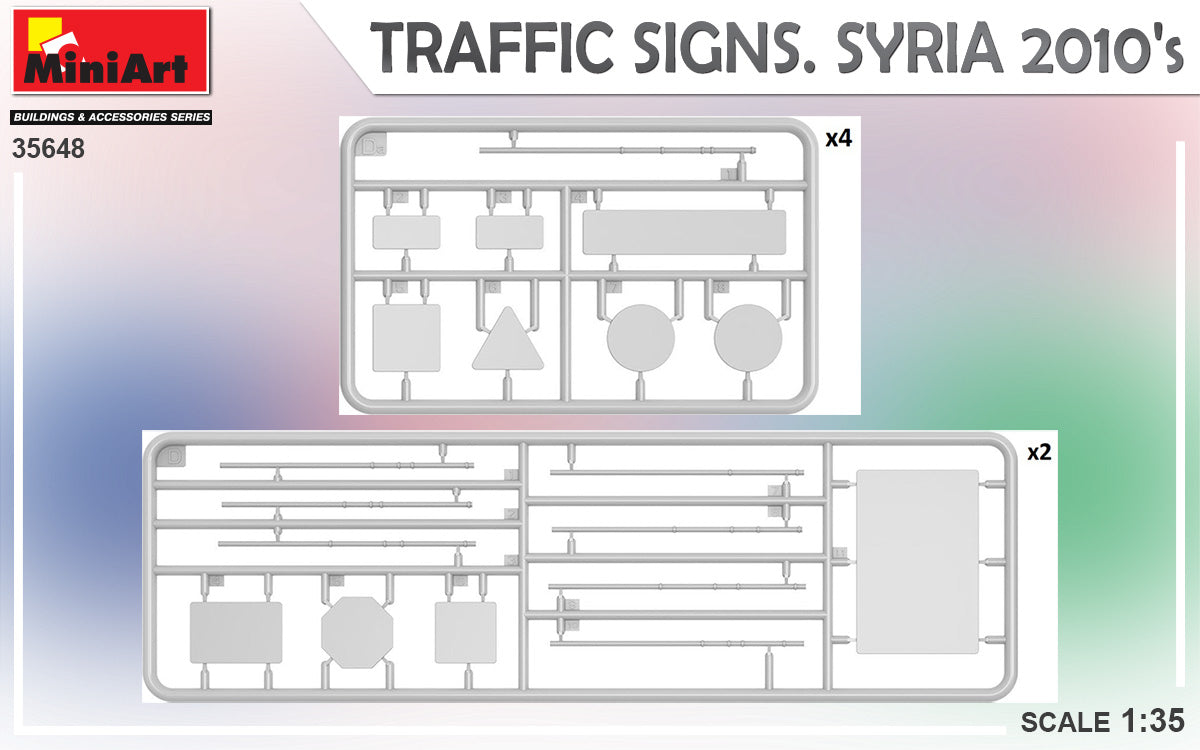 MiniArt 1/35 Accessories - Traffic Signs Syria 2010's - 35648