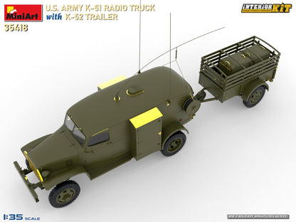 MiniArt 1/35 Military - US Army K-51 Radio Truck w/ K-52 Trailer - 35418