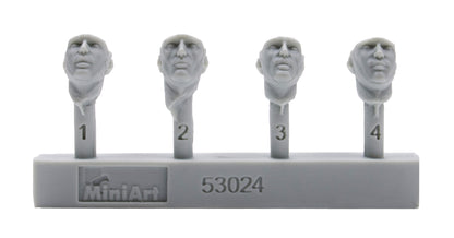 MiniArt 1/35 Military - German Tank Riders Set 2. Resin Heads - 53024