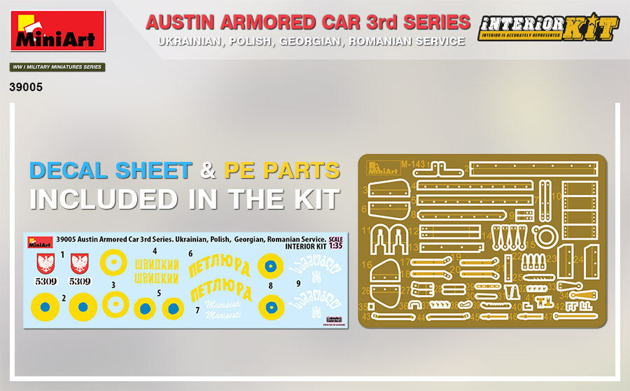 MiniArt 1/35 Military - Austin Armored Car (Interior Kit) - 39005