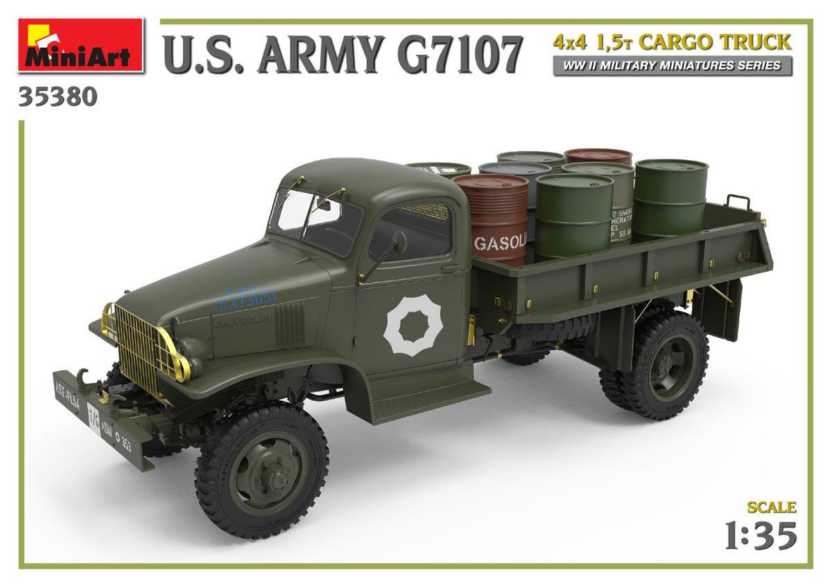 MiniArt 1/35 Military - U.S. ARMY G7107 4X4 1,5t CARGO TRUCK - 35380