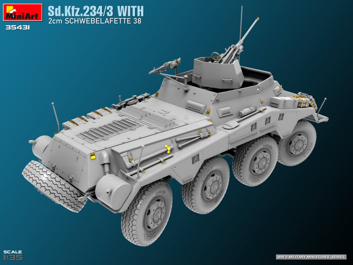 MiniArt 1/35 Military - Sd.Kfz.234/3 w/ 2cm Schwebelafette 38 - 35431