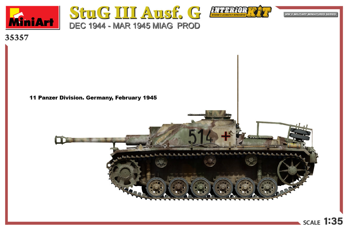 MiniArt 1/35 Military - StuG III Ausf G 1944-45, Miag Prod, Int Kit - 35357