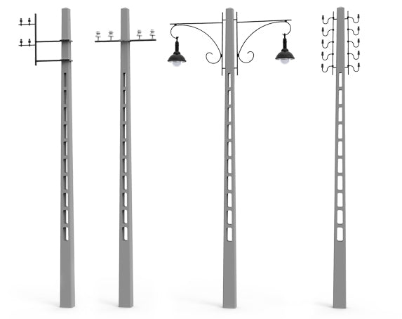 MiniArt 1/35 Accessories - Concrete Telegraph Poles - 35563