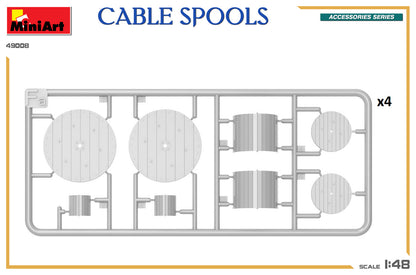 MiniArt 1/48 Accessories - Cable Spools - 49008