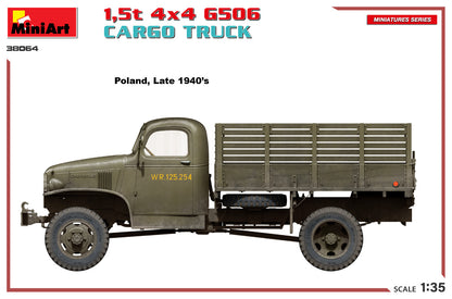 MiniArt 1/35 Military - 1.5t 4x4 G506 Cargo Truck - 38064