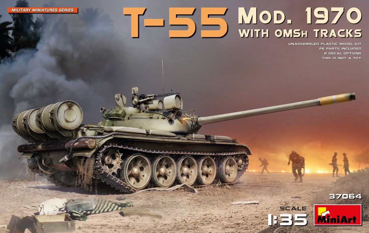 MiniArt T-55 Mod 1970 w/ OMsh Tracks - 37064 box art