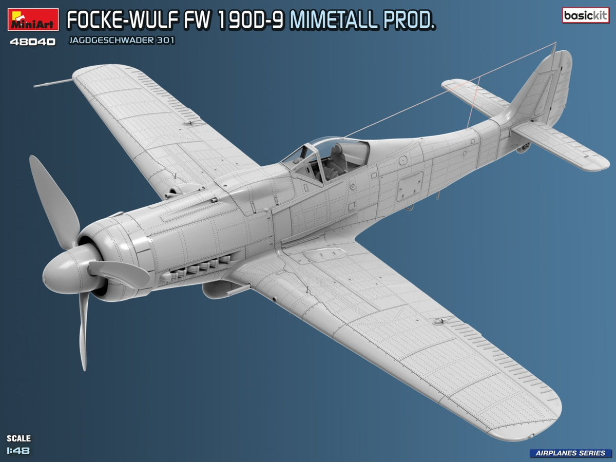 MiniArt 1/48 Aircraft - Focke-Wulf Fw 190D-9 Mimetall Jagdgeschwader - 48040
