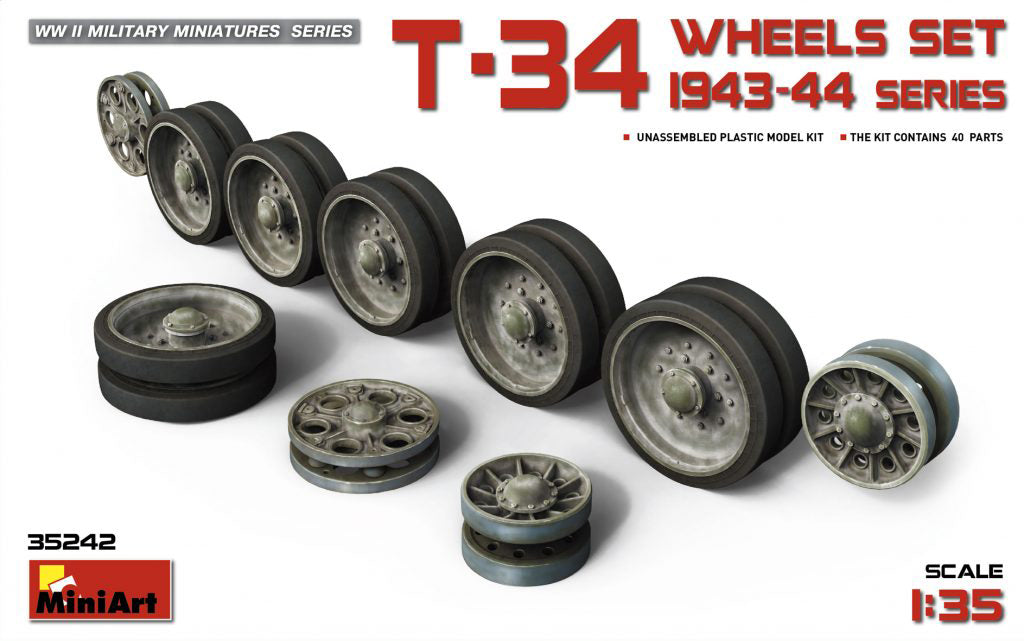 MiniArt T-34 Wheels Set 1943-44 Series - 35242 box art
