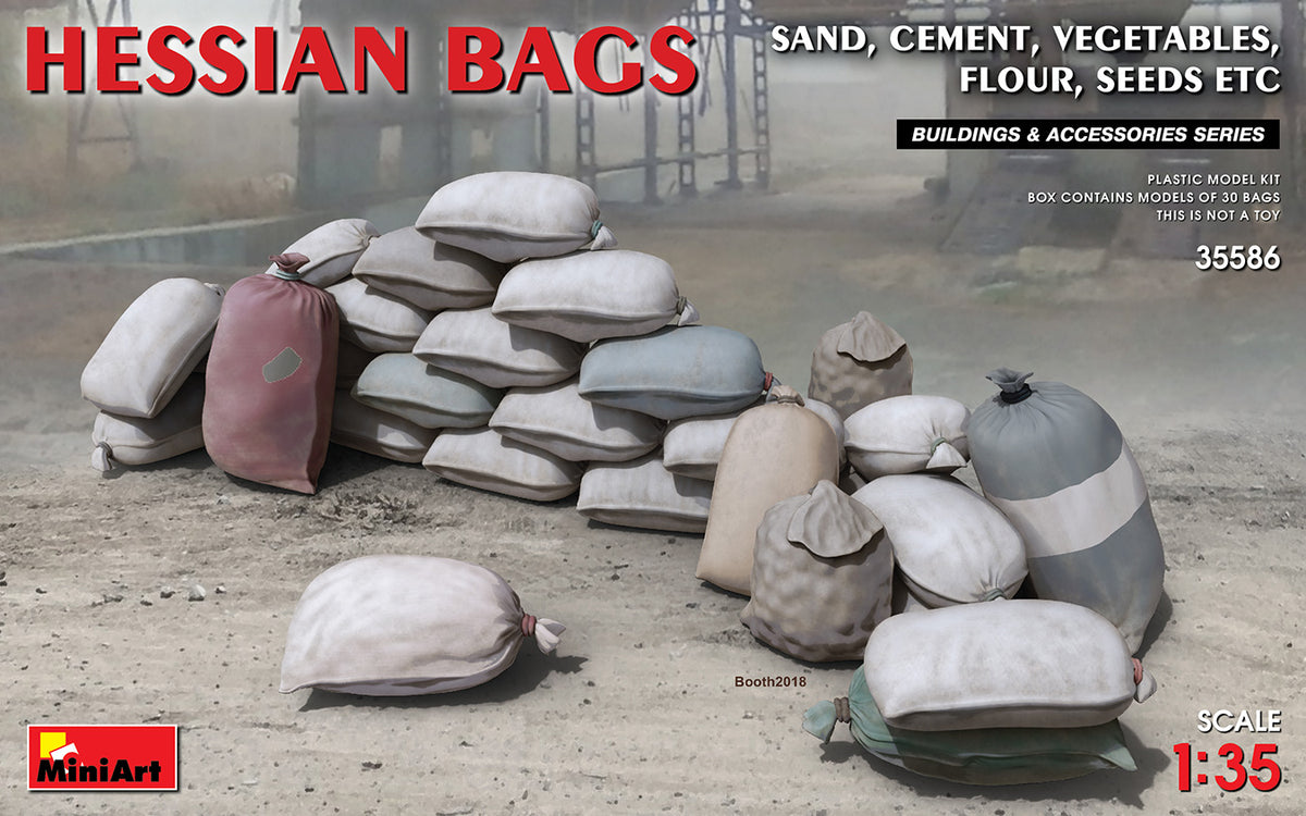 MiniArt Hessian Bags (Sand, Cement, Vegetables) - 35586 box art