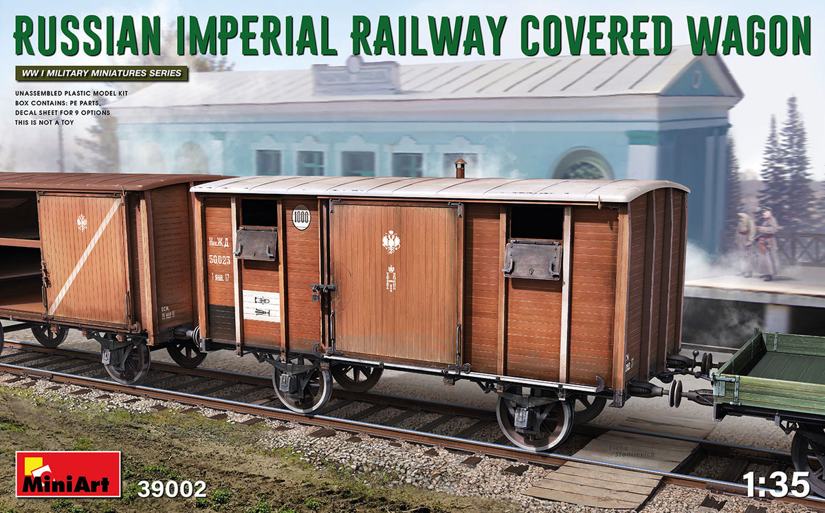 MiniArt Russian Imperial Railway Covered Wagon - 39002 box art