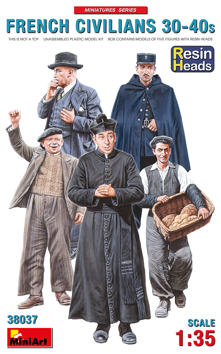 MiniArt French Civilians 30-40s (Resin Head) - 38037 box art