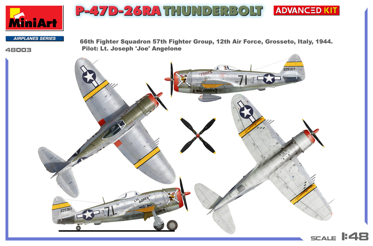 MiniArt 1/48 Aircraft - P-47D-26RA Thunderbolt, Advanced Kit - 48003