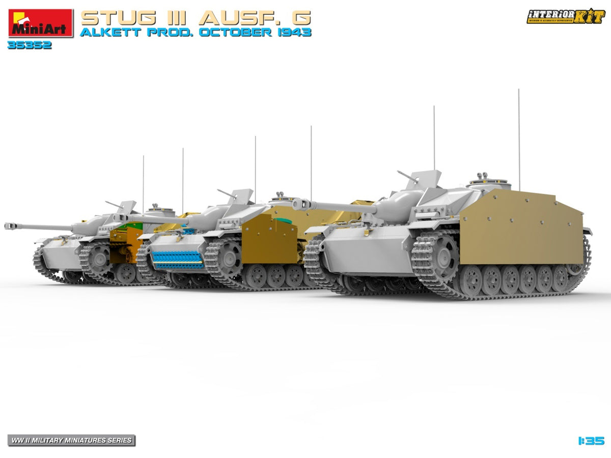MiniArt 1/35 Military - StuG III Ausf. G Oct '43 Alkett Prod INT Kit - 35352