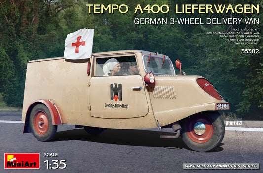 MiniArt Tempo A400 Lieferwagen 3-Wheel Van - 35382 box art