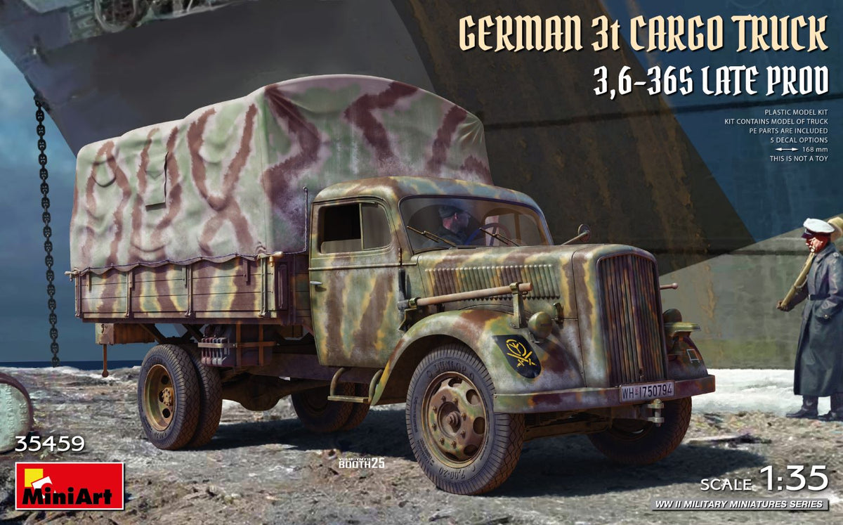 MiniArt German 3t Cargo Truck 3,6-36s Late Prod - 35459 box art