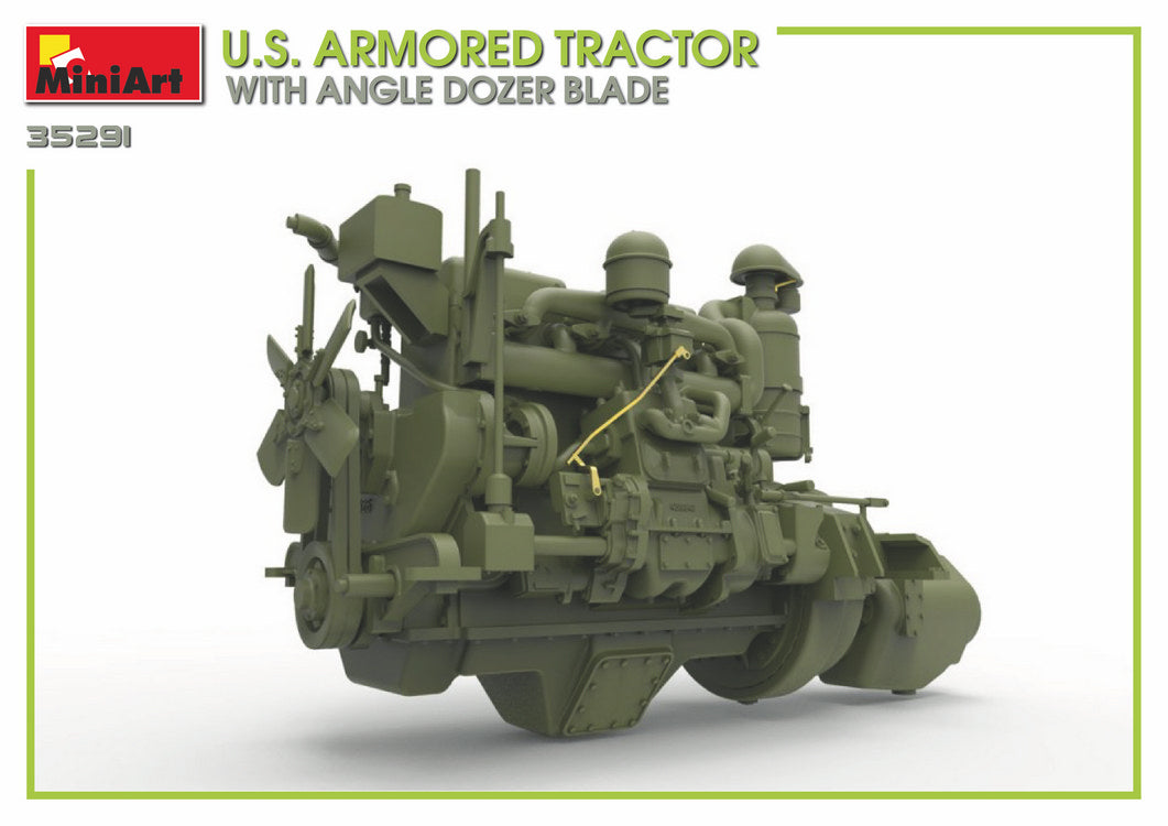 MiniArt 1/35 Military - US Armored Tractor w/ Angle Dozer Blade - 35291