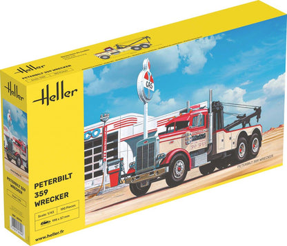 Heller 1/43 Peterbilt 359 Wrecker US Tow Truck Model Kit 56794