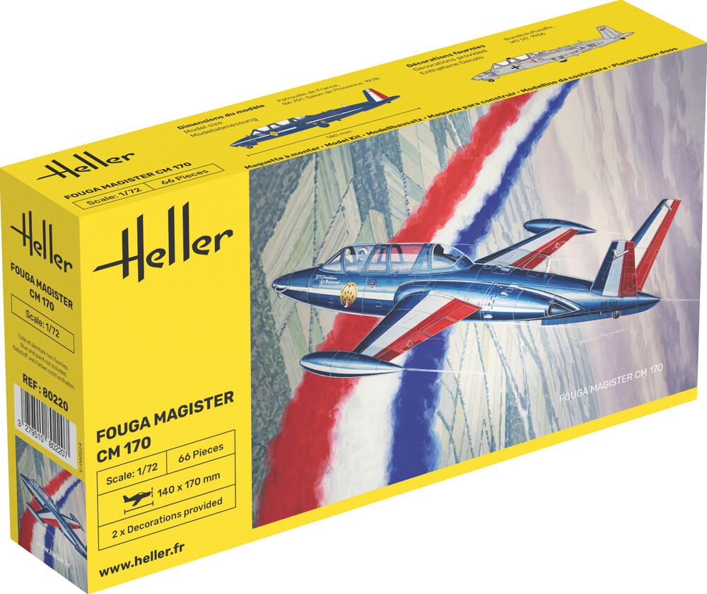 Heller 1/72 Fouga Magister CM 170 Model Kit 80220