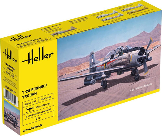 Heller 1/72 North American T-28 Fennec/Trojan Model Kit 80279