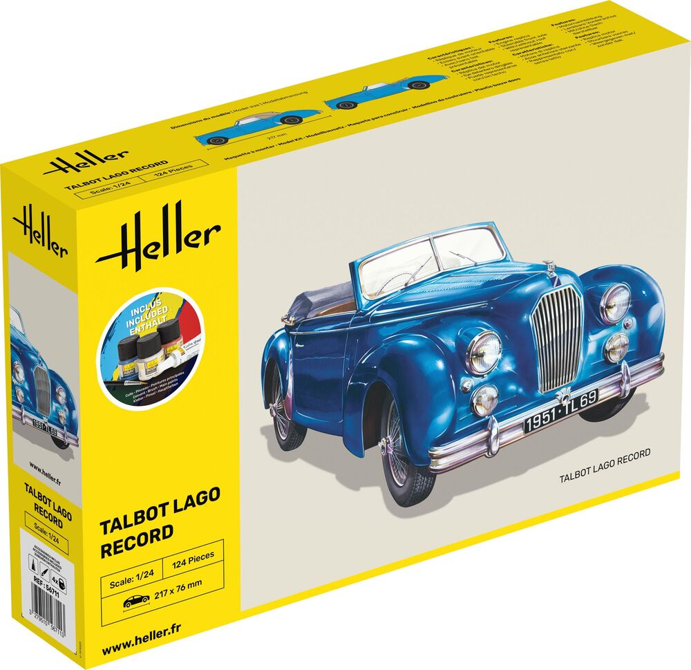 Heller STARTER KIT Talbot Lago Record 1:24