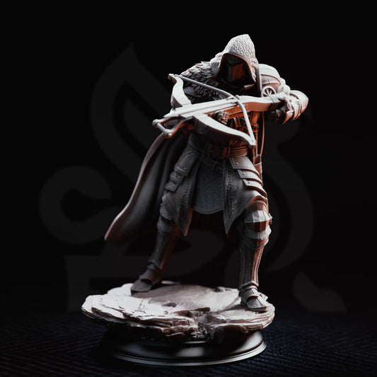 DM Stash Erik of the Scarlett Road, Crossbow Knight 32mm miniature front view