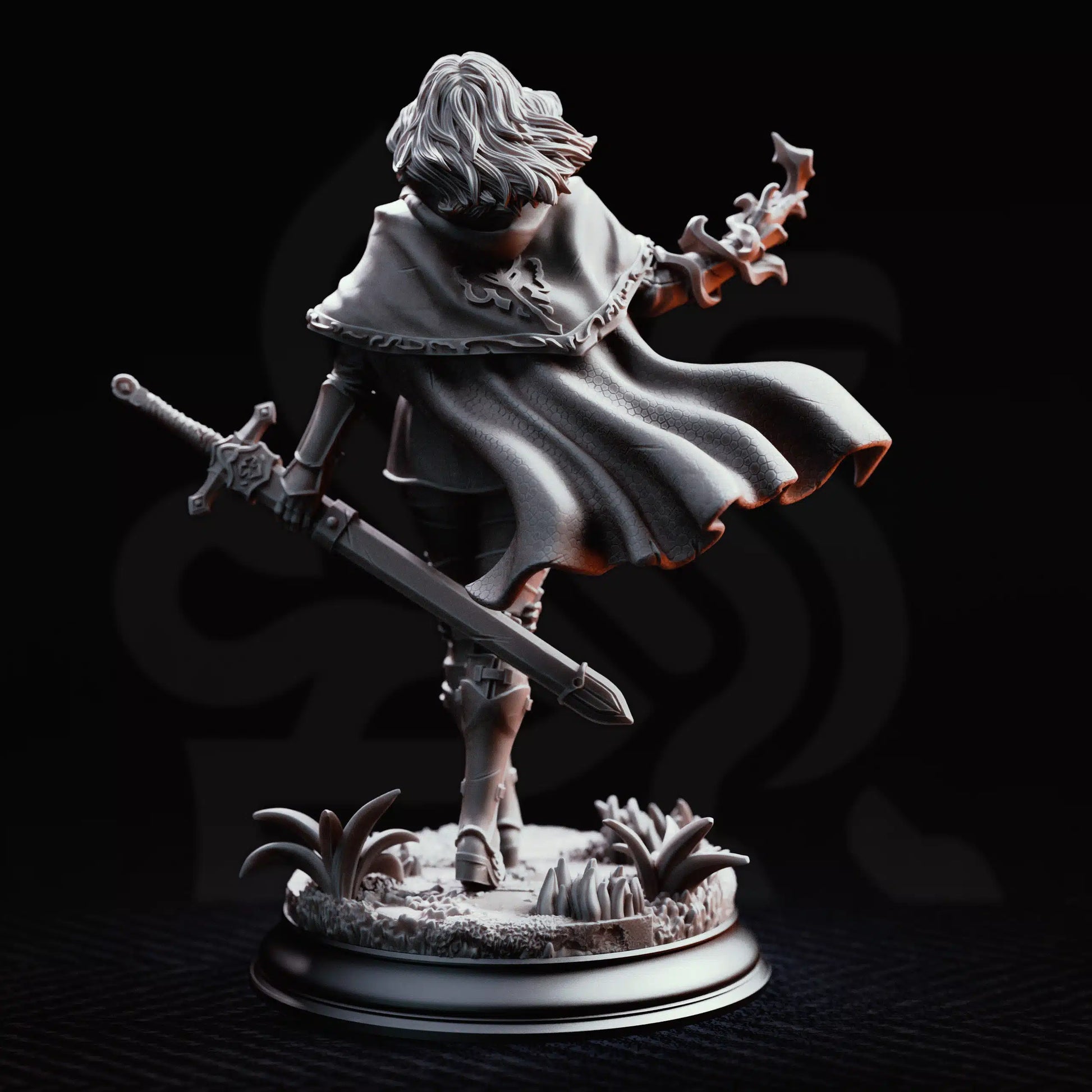 DM Stash Erina of Amarth, Proctor of Canos 32mm miniature back view