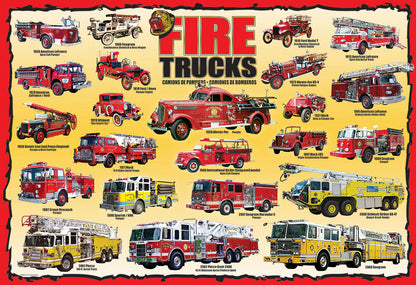 Eurographics Fire Trucks EG61000239 – puzzle image