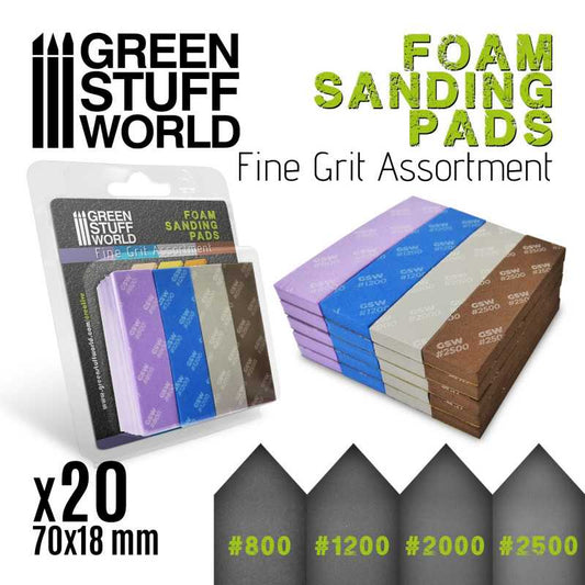 Green Stuff World - Foam Fine Grit Sanding Pads Set