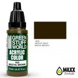 Green Stuff World - Acrylic Color 1833 Bestial Brown - Product Image