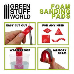 Green Stuff World - Foam Sanding Pads (Various Sizes) - Product Image