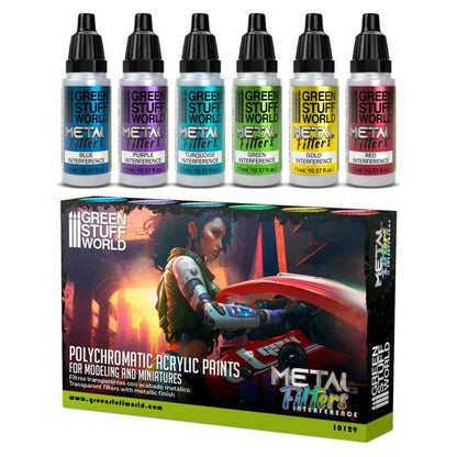Green Stuff World - Metal Filter 'Interference' Paint Set - Product Image