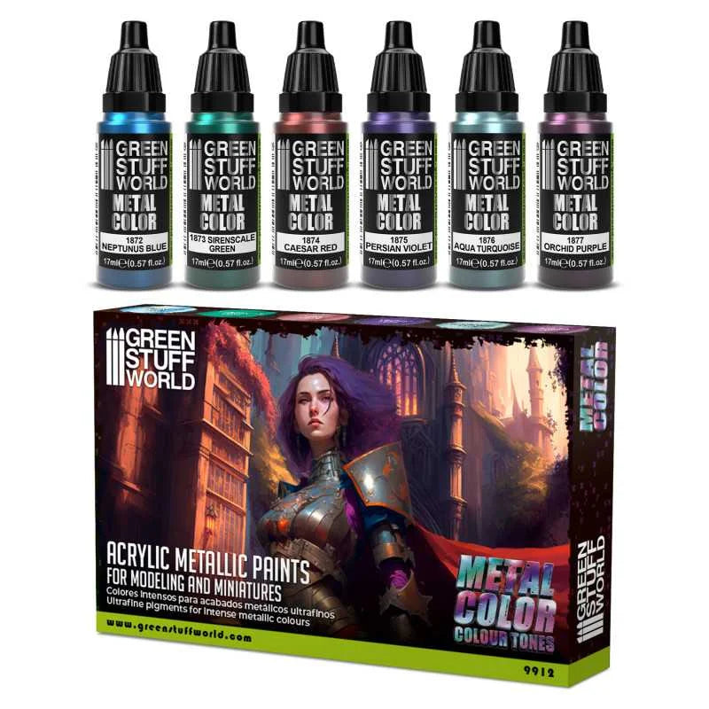 Green Stuff World - Metallics Paint Set - Product Image