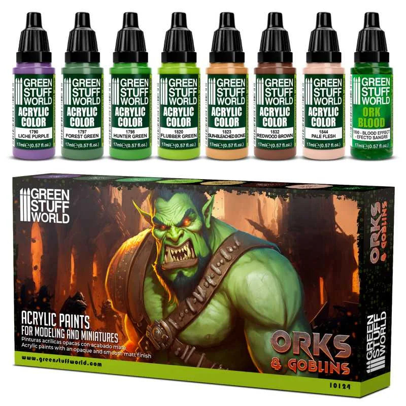 Green Stuff World - Orcs & Goblins Paint Set - Product Image
