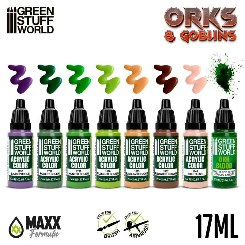 Green Stuff World - Orcs & Goblins Paint Set - Product Image
