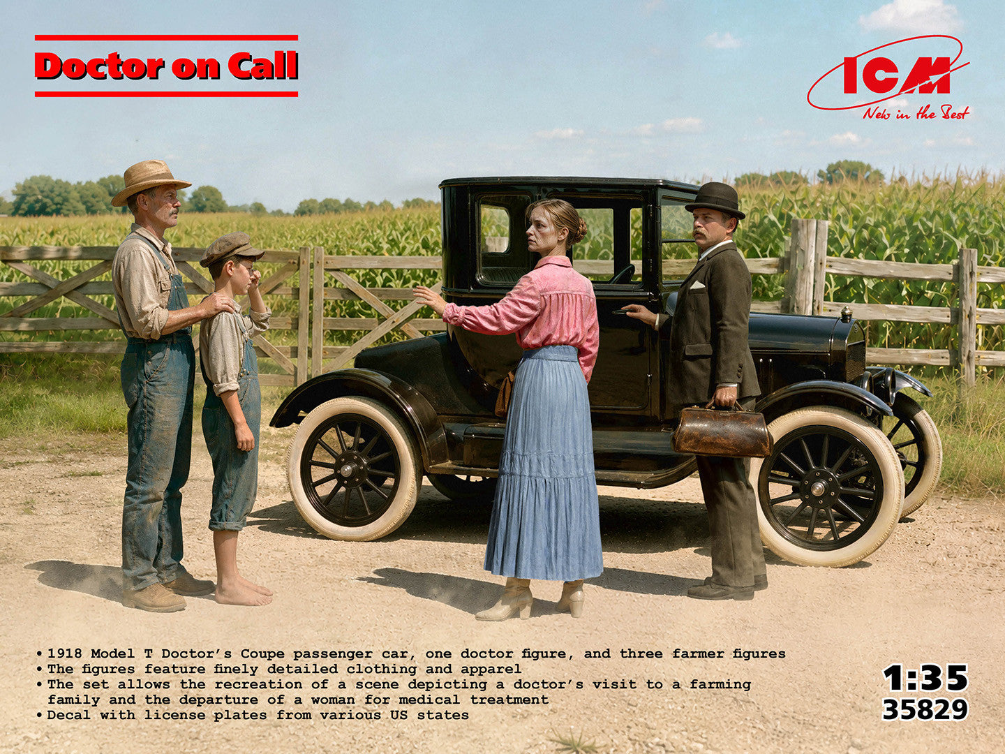 ICM 1918 Ford Model T Doctor on Call 35829 -- box