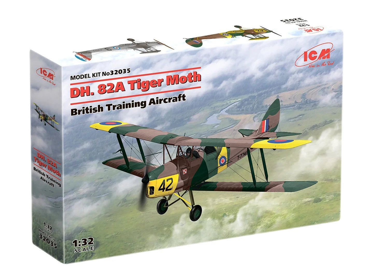 ICM Aircraft 1:32 - D.H. 82A Tiger Moth, British Training Aircraft - ICM32035 - Product Image