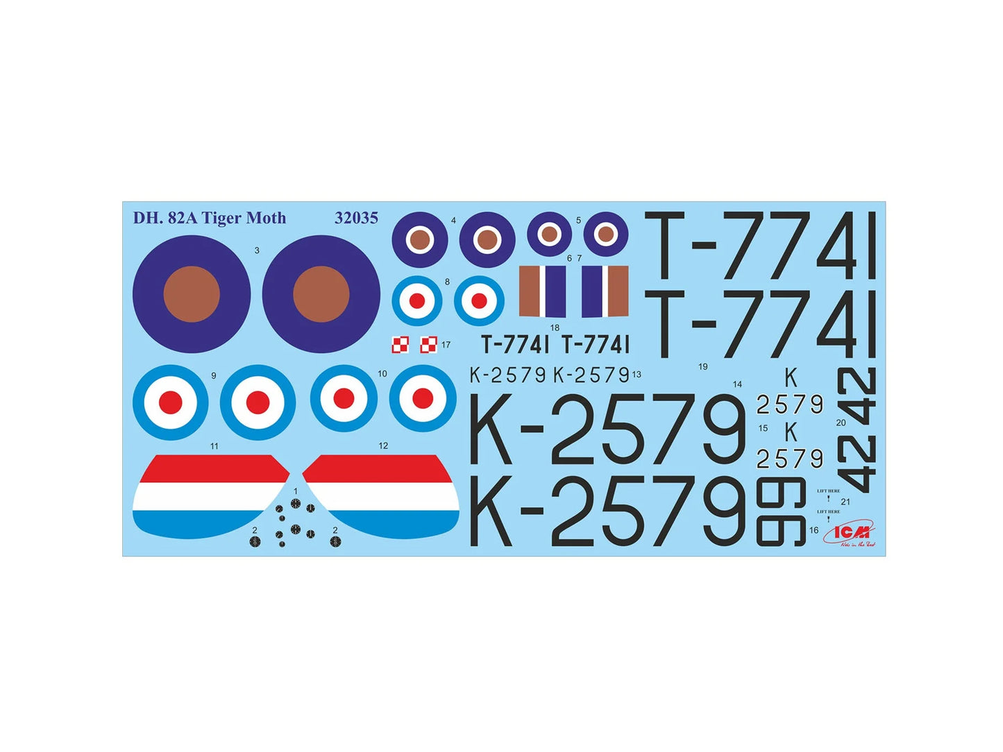 ICM Aircraft 1:32 - DH. 82A Tiger Moth Aircraft with WWII RAF Cadets (4 Figures) - ICM32037 - Product Image