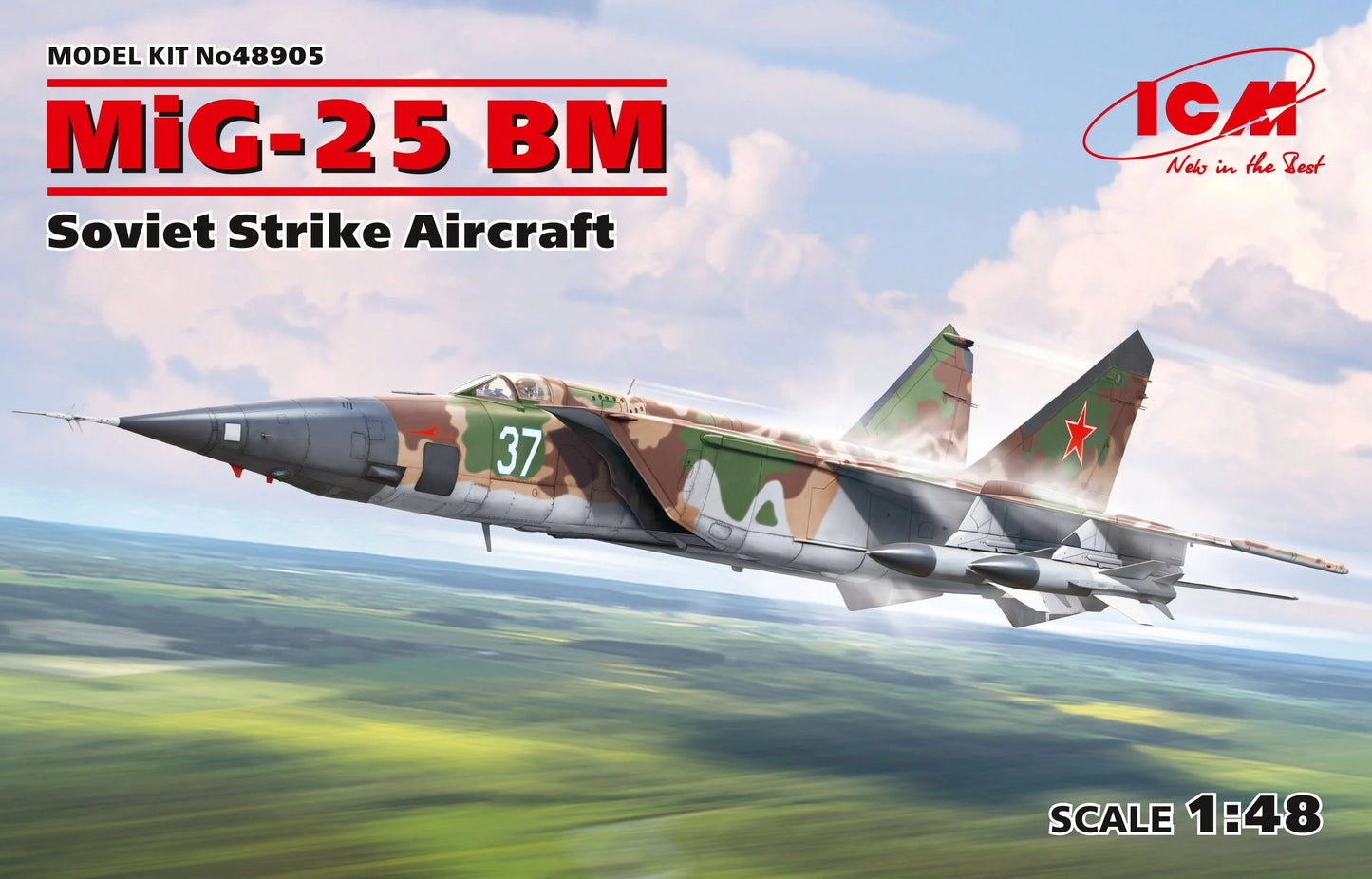 ICM Aircraft 1:48 - MiG-25 BM, Soviet Strike Aircraft - ICM48905 - Product Image